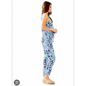 LILLY PULITZER Paulina Floral Sleeveless Stretch Jumpsuit in Koalafications XS